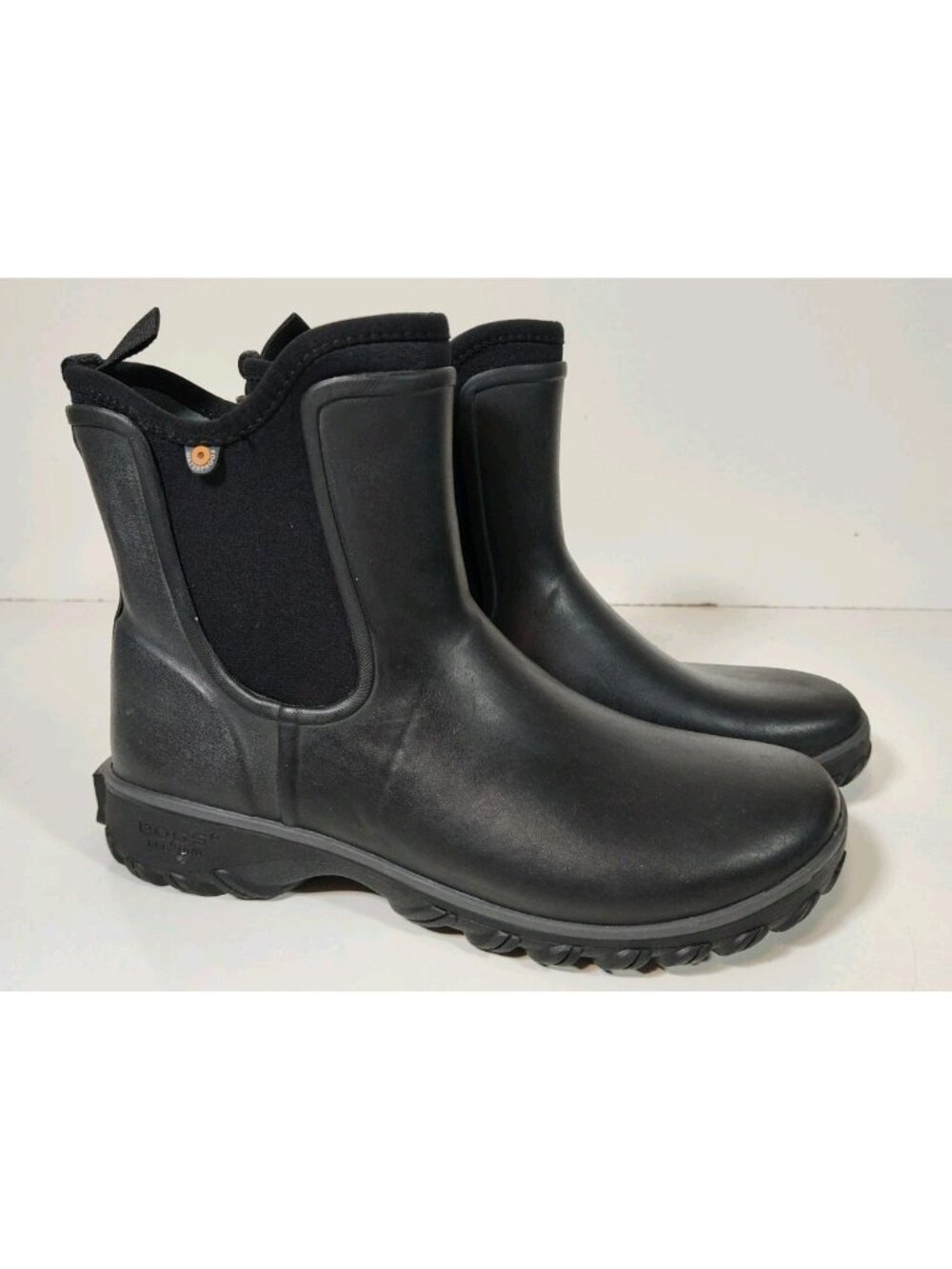 Bogs Sauvie Slip-On Chelsea Boots Women's 9 Rainboots 72203-001 Black